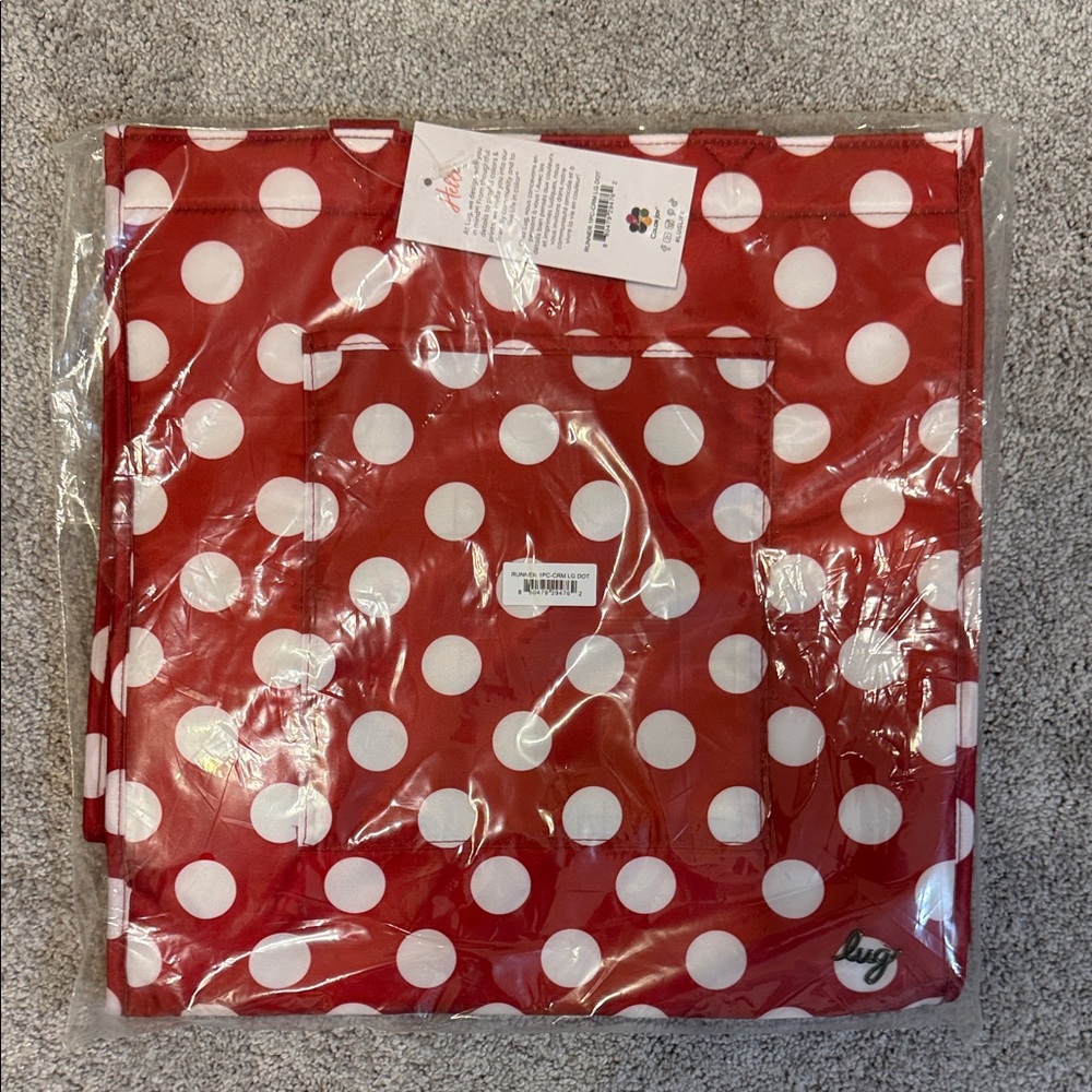 New. Lug. Crimson large dot. Runner. ❤️